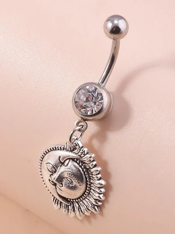 belly-button-piercing-ring-sun-moon-body-jewelry-4 belly button jewellery