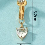 belly-button-piercing-ring-zircon-heart-body-jewelry-2 belly button jewellery