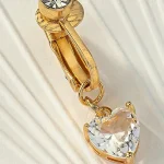 belly-button-piercing-ring-zircon-heart-body-jewelry-3 belly button jewellery