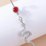 belly-button-piercing-ring-zircon-snake-body-jewelry-3 belly button jewellery