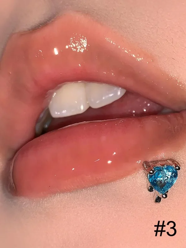 body-jewellery-heart-zircon-lip-piercing-studs-2 piercing jewelry