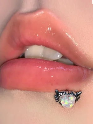 body-jewellery-opal-heart-lip-piercing-rings-1 piercing jewelry