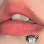 body-jewellery-opal-heart-lip-piercing-rings-2 piercing jewelry