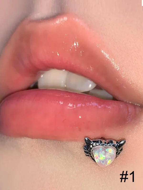 body-jewellery-opal-heart-lip-piercing-rings-2 piercing jewelry