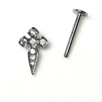 body-jewellery-zircon-cross-lip-piercing-studs-2 Lip piercing stud