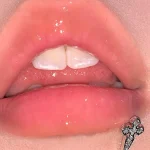body-jewellery-zircon-cross-lip-piercing-studs-3 Lip piercing stud