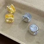 brushed-square-gold-earrings-3 gold earrings