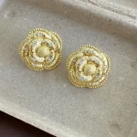 camellia-earring-golden-sliver-colors-3 gold earrings