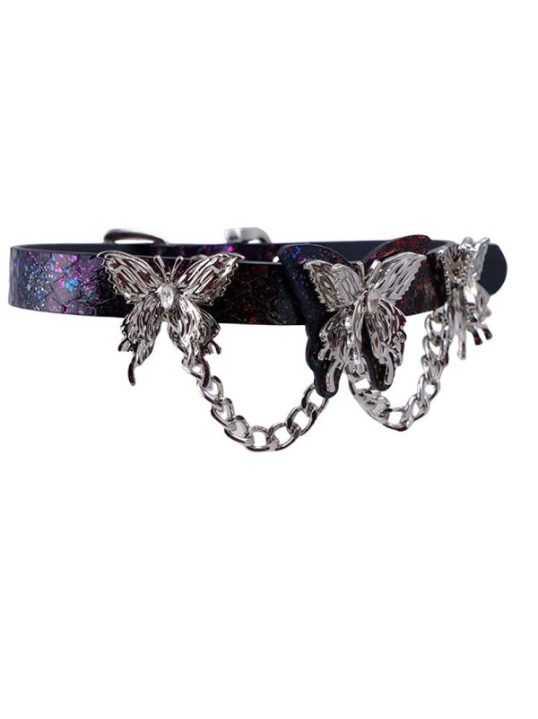 check-necklace-3-butterflies--collar-2 choker necklaces