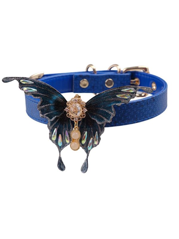 check-necklace-blue-butterfly-collar-1 choker necklaces