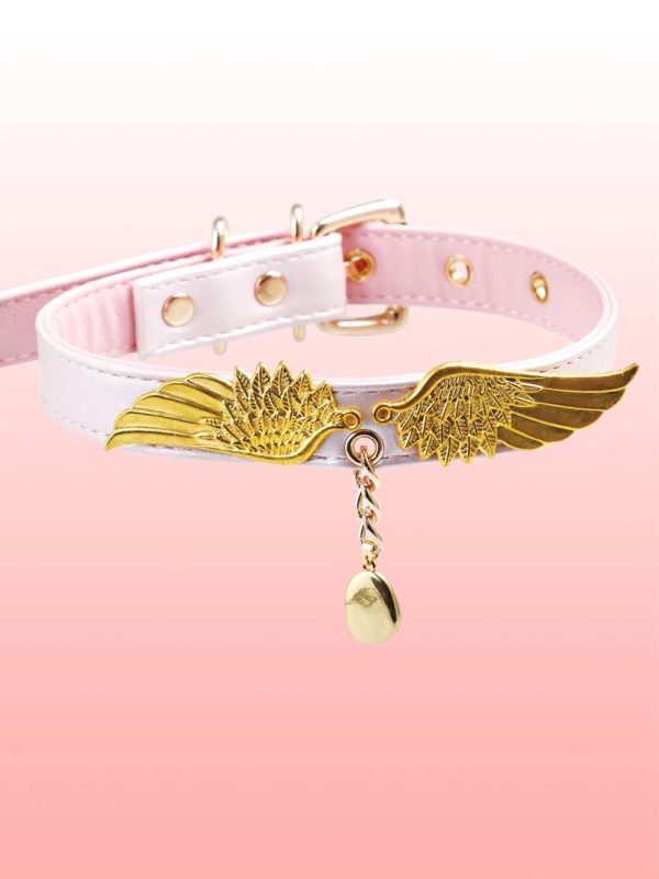 check-necklace-cute-angle-pink-collar-1 choker necklaces