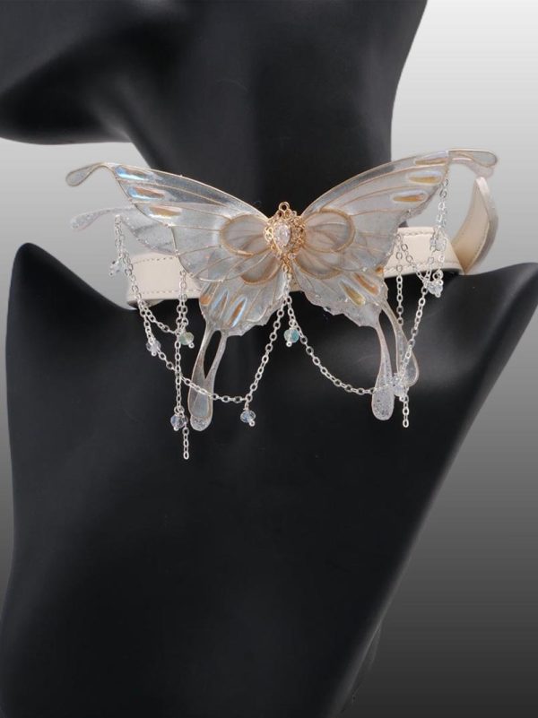check-necklace-white-butterfly-collar-4 choker necklaces