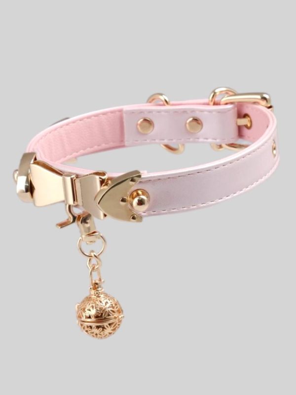 cute-choker-pink-bell-collar-3 cute collar