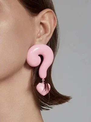 cute-earrings-question-mark-shape-1 cute ear studs