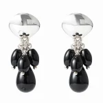 ear-piercing-jewelry-black-4-agate-ear-studs-2 vintage earrings