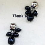 ear-piercing-jewelry-black-4-agate-ear-studs-3 vintage earrings