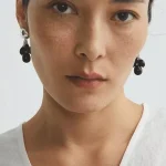 ear-piercing-jewelry-black-4-agate-ear-studs-4 vintage earrings