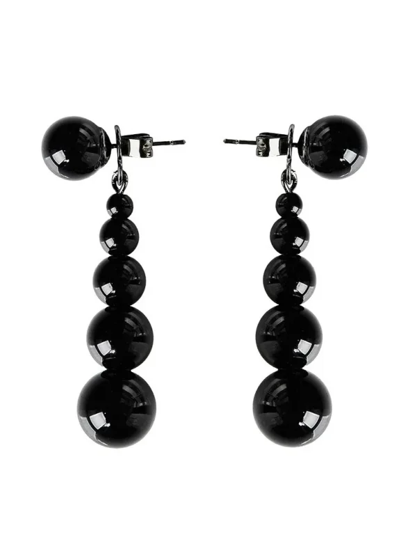 ear-piercing-jewelry-black-agate-leaf-ear-studs-3 ear jewellery