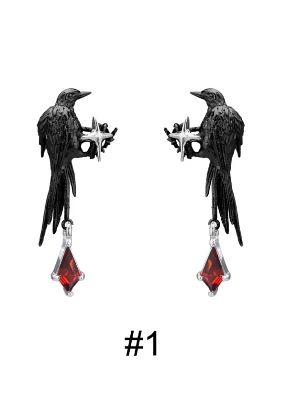 ear-piercing-jewelry-black-crow-ear-studs-2 ear jewellery