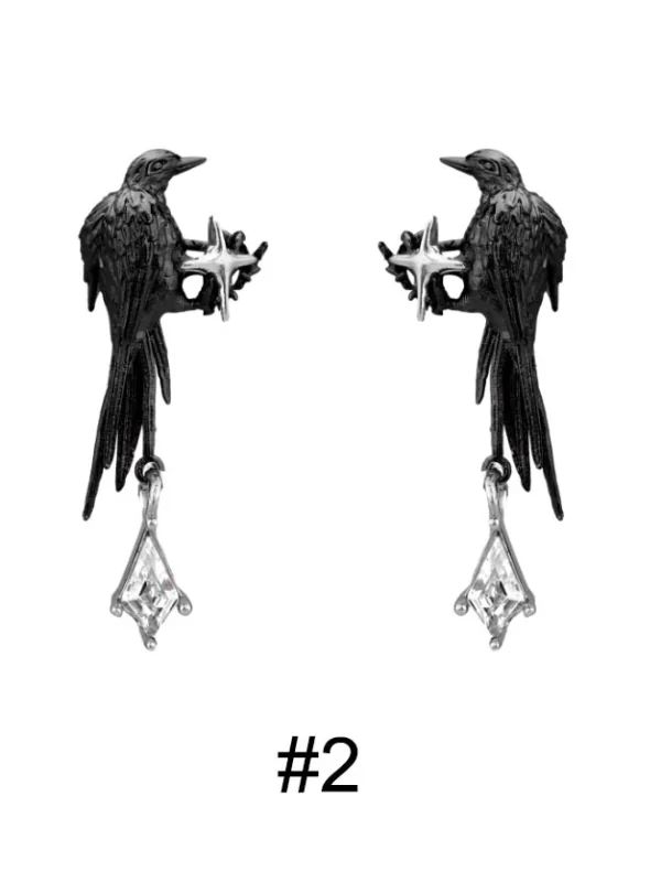 ear-piercing-jewelry-black-crow-ear-studs-3 ear jewellery