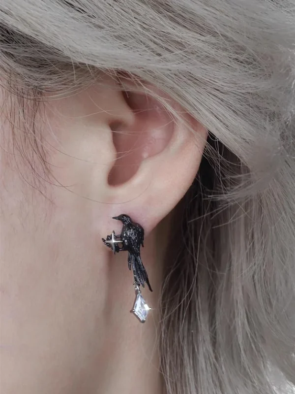 ear-piercing-jewelry-black-crow-ear-studs-5 ear jewellery