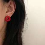 ear-piercing-jewelry-cute-circle-leaf-ear-studs-3 ear jewellery