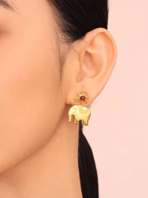 ear-piercing-jewelry-cute-elephant-ear-studs-1 gold earrings