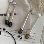 ear-piercing-jewelry-drop-agate-ear-studs-3 sliver earrings