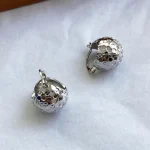 ear-piercing-jewelry-embossed-texture-ear-rings-3 sliver earrings