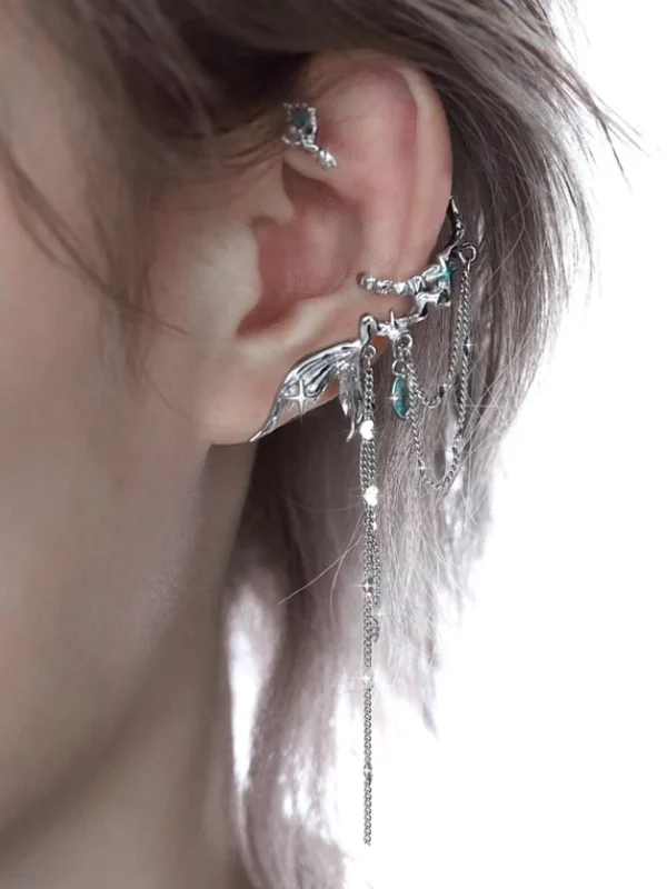 ear-piercing-jewelry-fishtail-tassel-ear-cuffs-1 ear jewellery