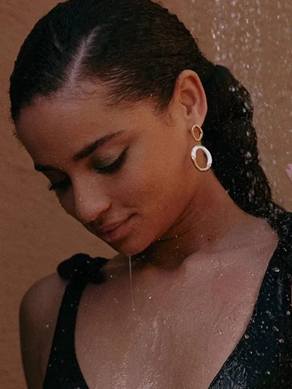 ear-piercing-jewelry-golden-enamel-ear-rings-3 sliver earrings