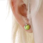 ear-piercing-jewelry-green-apple-ear-stud-1 ear jewellery