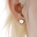 ear-piercing-jewelry-green-apple-ear-stud-2 ear jewellery