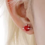 ear-piercing-jewelry-green-apple-ear-stud-5 ear jewellery