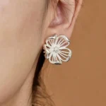 ear-piercing-jewelry-hollow-flower-ear-studs-1 sliver earrings