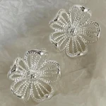 ear-piercing-jewelry-hollow-flower-ear-studs-4 sliver earrings