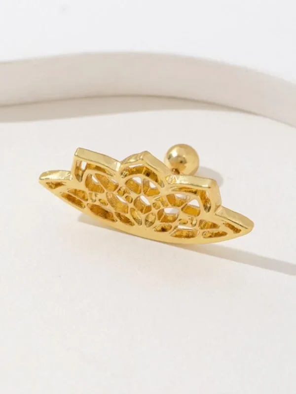 ear-piercing-jewelry-hollow-lotus-ear-stud-3 ear jewellery