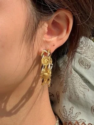 ear-piercing-jewelry-knot-sun-ear-rings-1 gold earrings