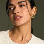 ear-piercing-jewelry-lave-texture-ear-studs-4 gold earrings