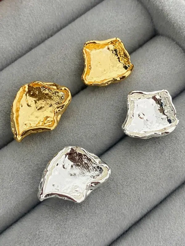 ear-piercing-jewelry-luxury-asymmetry-ear-studs-3 gold earrings