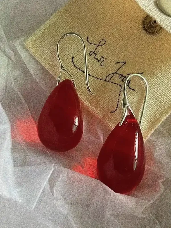 ear-piercing-jewelry-red-drop-ear-studs-3 crystal earrings