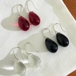 ear-piercing-jewelry-red-drop-ear-studs-4 crystal earrings