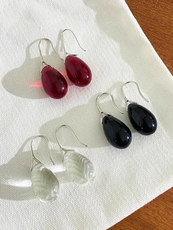 ear-piercing-jewelry-red-drop-ear-studs-4 crystal earrings