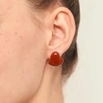 ear-piercing-jewelry-red-heart-leaf-ear-stud-1 ear jewellery