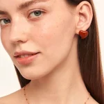ear-piercing-jewelry-red-heart-leaf-ear-stud-3 ear jewellery