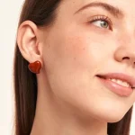 ear-piercing-jewelry-red-heart-leaf-ear-stud-4 ear jewellery