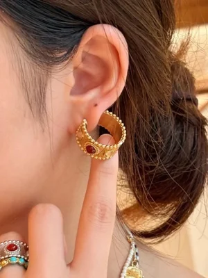 gold earrings