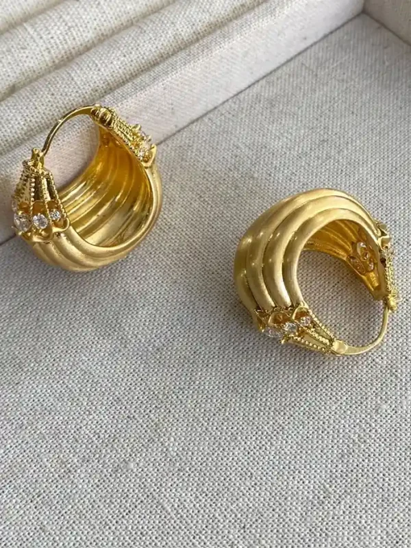 ear-piercing-jewelry-retro-brushed-ear-studs-2 gold earrings