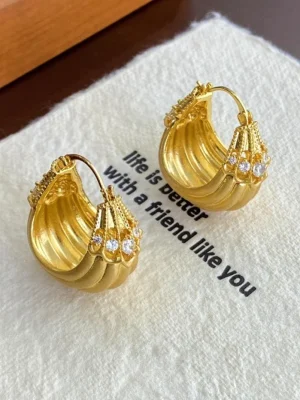 gold earrings