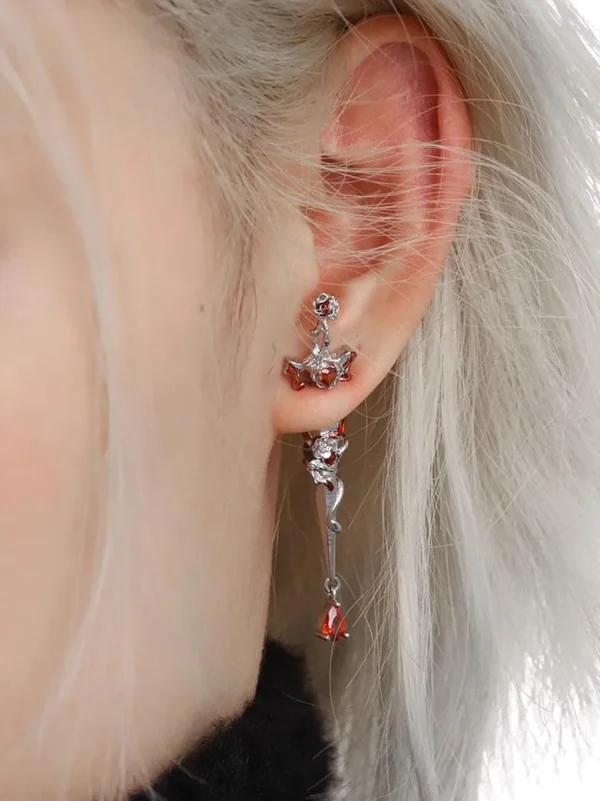 ear-piercing-jewelry-rose-sword-ear-studs-1 ear jewellery